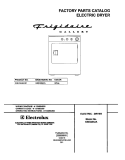 COVER Diagram and Parts List for GSEQ642AS1  Frigidaire Dryer