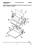 CONSOLE, CONTROLS, TOP PANEL Diagram and Parts List for DG400TXD1  Frigidaire Dryer