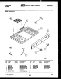 COOKTOP PARTS Diagram and Parts List for G30LPNL3  Frigidaire Range