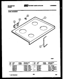 COOKTOP PARTS Diagram and Parts List for REC306CV1  Kelvinator Range