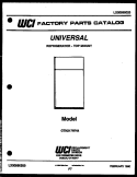 COVER Diagram and Parts List for GTN217WHD4  Frigidaire Refrigerator