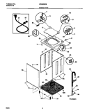 CABINET / TOP Diagram and Parts List for GWX233RBS0  Gibson Washer