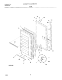 DOOR Diagram and Parts List for UL2030ECW12  Electrolux Freezer