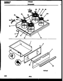 COOKTOP AND DRAWER PARTS Diagram and Parts List for FEF342BADA  Frigidaire Range