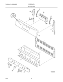 BACKGUARD Diagram and Parts List for FGFBZ90GCA  Frigidaire Range