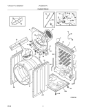 CABINET/DRUM Diagram and Parts List for LAQG8000LW0  Frigidaire Dryer