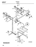BURNER Diagram and Parts List for TGF602PGD1  Tappan Range