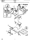 BURNER Diagram and Parts List for TGF334WFSD  Tappan Range