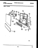 DOOR PARTS Diagram and Parts List for 61-1014-10-00  Tappan Dishwasher
