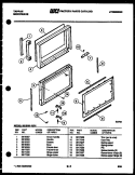 DOOR PARTS Diagram and Parts List for 56-2068-10-01  Tappan Microwave