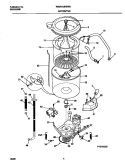 MOTOR / TUB Diagram and Parts List for WWX433REW0  Frigidaire Washer