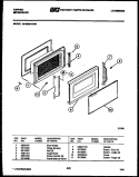 DOOR PARTS Diagram and Parts List for 56-9389-00-01  Tappan Microwave