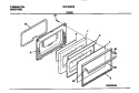 DOOR Diagram and Parts List for MGF345CBSC  Frigidaire Range