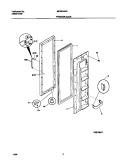 FREEZER DOOR Diagram and Parts List for MRS20HNGD0  Frigidaire Refrigerator