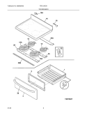 TOP / DRAWER Diagram and Parts List for FEFL67DCD  Frigidaire Range