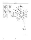 BURNER Diagram and Parts List for CFDS3035LS1  Frigidaire Range