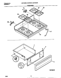 TOP / DRAWER Diagram and Parts List for MGF352BEDA  Frigidaire Range