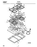 COOKTOP PARTS Diagram and Parts List for FGC6X9XEBA  Frigidaire Cooktop