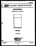 COVER Diagram and Parts List for GTN217HH2  Frigidaire Refrigerator