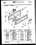 COOKTOP, BROILER AND BACKGUARD Diagram and Parts List for 37-2638-00-02  Tappan Range