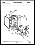 TUB AND FRAME PARTS Diagram and Parts List for 61-1073-10-00  Tappan Dishwasher