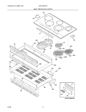 MAINTOP Diagram and Parts List for LEEC36S9FEA  Frigidaire Cooktop