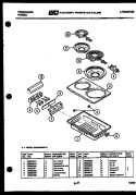 COOKTOP PARTS Diagram and Parts List for REG438QME0  Frigidaire Range