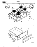 TOP / DRAWER Diagram and Parts List for TEF350SCDC  Tappan Range