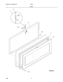 DOOR Diagram and Parts List for CF056  Frigidaire Freezer
