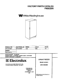 COVER Diagram and Parts List for WFU14K2BW1  Westinghouse Freezer