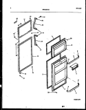 DOOR PARTS Diagram and Parts List for 95-1971-00-00  Tappan Refrigerator