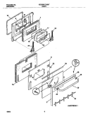 DOOR Diagram and Parts List for FED355CCBI  Frigidaire Range