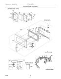 CONTROL PANEL / DOOR Diagram and Parts List for CFMV156DCB  Frigidaire Microwave