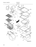 SHELVES Diagram and Parts List for FPUS2686LF0  Frigidaire Refrigerator
