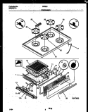 COOKTOP AND BROILER DRAWER PARTS Diagram and Parts List for GF300NW8  Frigidaire Range