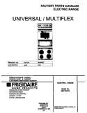 COVER Diagram and Parts List for MEF325CGS1  Frigidaire Range