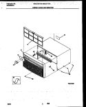 CABINET FRONT AND WRAPPER Diagram and Parts List for WAC077T7A2  Frigidaire Air Conditioner