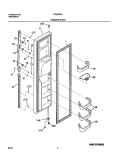 FREEZER DOOR Diagram and Parts List for FRS23F4CQ0  Frigidaire Refrigerator