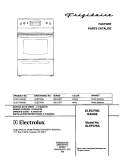 COVER Diagram and Parts List for GLEF376AQB  Frigidaire Range