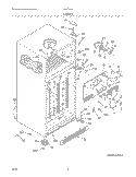 CABINET Diagram and Parts List for GLHT217JPB0  Frigidaire Refrigerator
