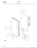 DOOR Diagram and Parts List for FRU17B2JW0  Frigidaire Refrigerator