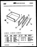 DRAWER PARTS Diagram and Parts List for 31-2207-23-01  Tappan Range