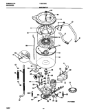 MOTOR / TUB Diagram and Parts List for FLSE72GCS6  Frigidaire Washer Dryer Combo