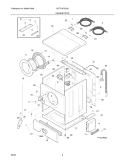 CABINET / TOP Diagram and Parts List for GSTF1670DS0  Frigidaire Washer