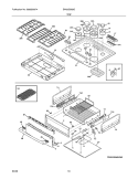 TOP/DRAWER Diagram and Parts List for EW30GS65GW5  Electrolux Range