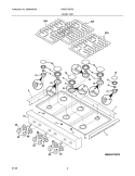 MAINTOP Diagram and Parts List for E48GC76EPS  Electrolux Cooktop