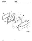 DOOR Diagram and Parts List for MPF311PCWB  Frigidaire Range