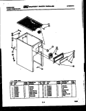 CABINET PARTS Diagram and Parts List for TC3D2  Frigidaire Trash Compactor