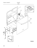DOOR Diagram and Parts List for GLD4355RFB0  Frigidaire Dishwasher