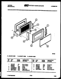 DOOR PARTS Diagram and Parts List for 56-2477-10-03  Tappan Microwave